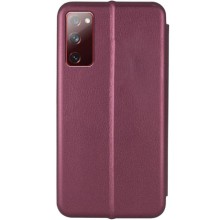 Кожаный чехол-книжка Classy для Samsung Galaxy S20 FE – Бордовый