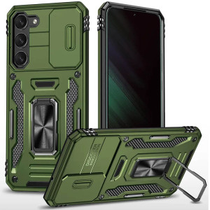 Ударопрочный чехол Camshield Army Ring для Samsung Galaxy S20 FE (Оливковый)