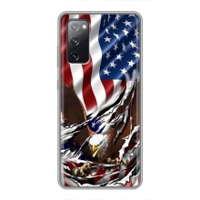 Чехол Флаг USA для Samsung Galaxy S20 FE (Флаг USA)