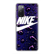 Чехол с логотипом Найк на Samsung Galaxy S20 FE – Найк на фиолетовом