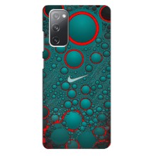 Силиконовый Чехол на Samsung Galaxy S20 FE с картинкой Nike – Найк зеленый