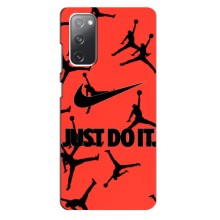 Силиконовый Чехол Nike Air Jordan на Самсунг С20 ФЕ – Just Do It