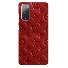 Текстурный Чехол Louis Vuitton для Самсунг С20 ФЕ (Красный ЛВ)