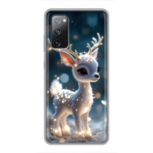 Яркий чехол для Samsung Galaxy S20 FE с Зимними Оленятами (Блистающий оленёнок)