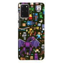 Чехол Майнкрафт на Samsung Galaxy S20 Plus (AlphaPrint) Minecraft (Коллаж Майнкрафт)