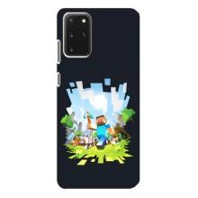 Чехол Майнкрафт на Samsung Galaxy S20 Plus (AlphaPrint) Minecraft (персонажи Minecraft)
