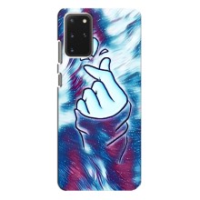 Чехол с принтом для Samsung Galaxy S20 Plus (AlphaPrint - Знак сердечка) – Радужное сердце