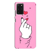 Чехол с принтом для Samsung Galaxy S20 Plus (AlphaPrint - Знак сердечка) – Знак Love