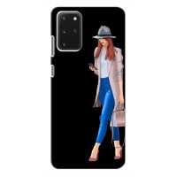 Чехол с картинкой Модные Девчонки Samsung Galaxy S20 Plus – Девушка со смартфоном
