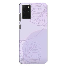 Чехол цветочный дизайн для Samsung Galaxy S20 Plus – Монстера фиолетовая