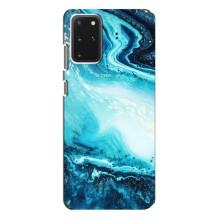 Мраморный чехол на Samsung Galaxy S20 Plus (VPrint) (Голубой мрамор)