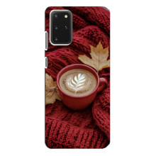 Чехол с уникальным дизайном «Осень с кофе» для Samsung Galaxy S20 Plus – Кофе на пледе