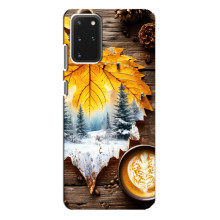Чехол с уникальным дизайном «Осень с кофе» для Samsung Galaxy S20 Plus – Осенне-зимнее кофе