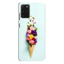 Чехлы с тематикой "ЦВЕТЫ" на Samsung Galaxy S20 Plus (Цветок-мороженное)