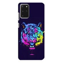 Силіконовий бампер з картинкою звірів для Samsung Galaxy S20 Plus (Тигр-Арт)