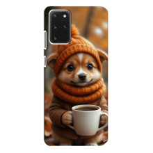 Друкований чохол 'Звірята з кавою' для Samsung Galaxy S20 Plus – Песик з кавою
