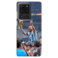 Чехлы Лео Месси Аргентина для Samsung Galaxy S20 Ultra (Месси король)