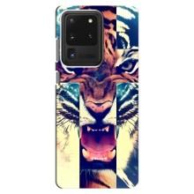 Чехлы с изображением разных животных для Samsung Galaxy S20 Ultra (Яркий Тигр)