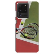 Чехлы с принтом Спортивная тематика для Samsung Galaxy S20 Ultra (Ракетки теннис)
