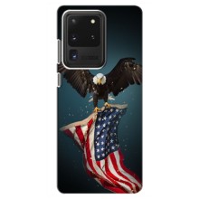 Чехол Флаг USA для Samsung Galaxy S20 Ultra – Орел и флаг