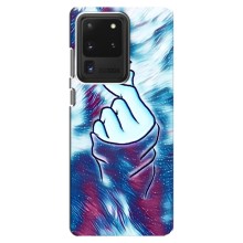 Чехол с принтом для Samsung Galaxy S20 Ultra (AlphaPrint - Знак сердечка) – Радужное сердце