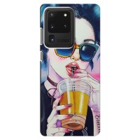 Чехол с картинкой Модные Девчонки Samsung Galaxy S20 Ultra – Девушка с коктейлем