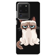 Чехол с принтом для Samsung Galaxy S20 Ultra (AlphaPrint) Модные коты – Грустный кот