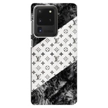 Чехол Стиль Louis Vuitton на Samsung Galaxy S20 Ultra (LV на белом)