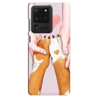 Чехол (ТПУ) Милые собачки для Samsung Galaxy S20 Ultra (Любовь к собакам)