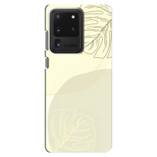Чехол цветочный дизайн для Samsung Galaxy S20 Ultra – Зелёный фон