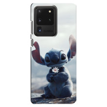 Чехол с рисунком Стич для Samsung Galaxy S20 Ultra – Стич с цветочком