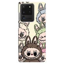 Чехол с Лабубу на Samsung Galaxy S20 Ultra (Коллаж Лабубу)