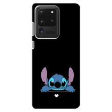 Чехол с принтом Стич на Samsung Galaxy S20 Ultra (Стич на черном)
