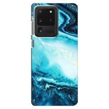 Мраморний чехол на Samsung Galaxy S20 Ultra (VPrint) (Блакитний мрамор)