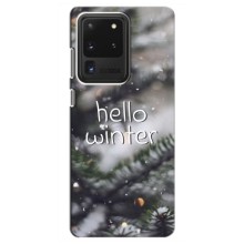 Новорічні, Святкові Чохли для Samsung Galaxy S20 Ultra - 2024 год (Hello winter)