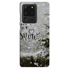 Новорічні, Святкові Чохли для Samsung Galaxy S20 Ultra - 2024 год (Let it snow)