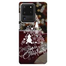 Рождественские Чехлы для Samsung Galaxy S20 Ultra (VPrint) (Елочка узорная)