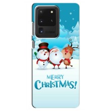 Рождественские Чехлы для Samsung Galaxy S20 Ultra (VPrint) (Merry Christmas)