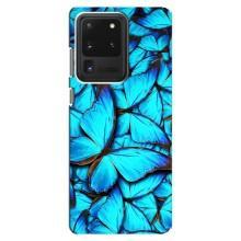Силиконовый бампер с картинкой животных для Samsung Galaxy S20 Ultra (Крылья бабочек)