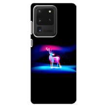 Силиконовый бампер с картинкой животных для Samsung Galaxy S20 Ultra (Яркий олень)