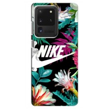 Силіконовый Чохол на Samsung Galaxy S20 Ultra з картинкою НАЙК – Квітковий Nike