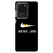 Силиконовый Чехол на Samsung Galaxy S20 Ultra с картинкой Nike (Later)