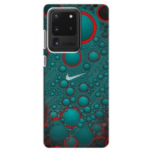 Силиконовый Чехол на Samsung Galaxy S20 Ultra с картинкой Nike (Найк зеленый)