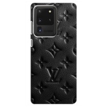 Текстурный Чехол Louis Vuitton для Самсунг С20 Ультра (Черный ЛВ)