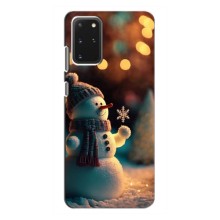 Чехлы на Новый Год Samsung Galaxy S20 – Снеговик праздничный