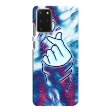 Чехол с принтом для Samsung Galaxy S20 (AlphaPrint - Знак сердечка) – Радужное сердце