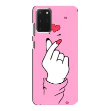 Чехол с принтом для Samsung Galaxy S20 (AlphaPrint - Знак сердечка) – Знак Love