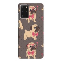 Чехол (ТПУ) Милые собачки для Samsung Galaxy S20 (Собачки Мопсики)