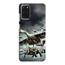 Чехол с мемами тралалело тралала для Samsung Galaxy S20 – Гусини и крокодило