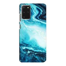 Мраморный чехол на Samsung Galaxy S20 (VPrint) (Голубой мрамор)